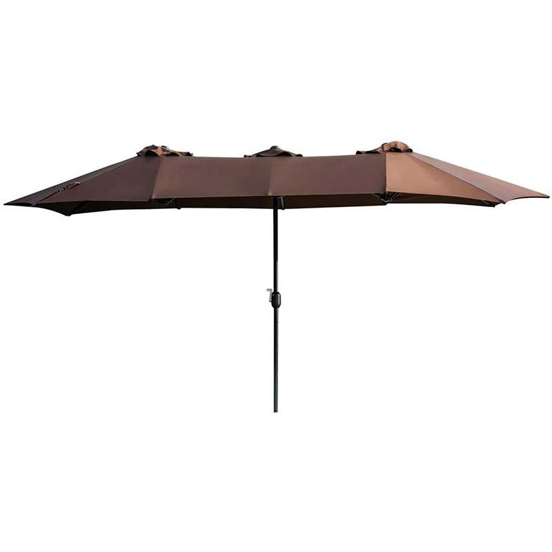 15ft Market Double Sided Parasols Outdoor Extra Large Commercial Rectangular Patio Umbrella