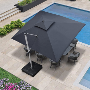 Large Hot Sale Waterproof Double Canopy Outdoor 3mx4m Cantilever Umbrella Parasol Aluminum Garden Patio Umbrella