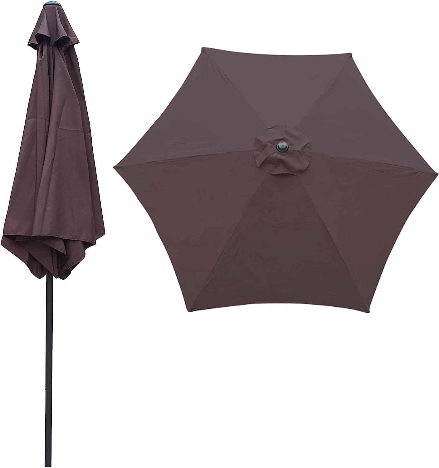 9 FT Outdoor Patio Pool Garden Umbrella With Button Tilt And Crank