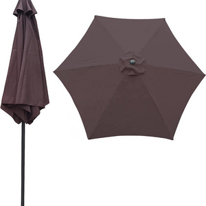 9 FT Outdoor Patio Pool Garden Umbrella With Button Tilt And Crank