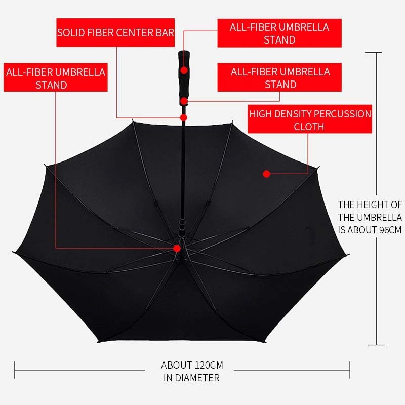 Wholesale 30 Inch Large Windproof Logo Prints Big Luxury Promotional Branded Custom Golf Umbrella