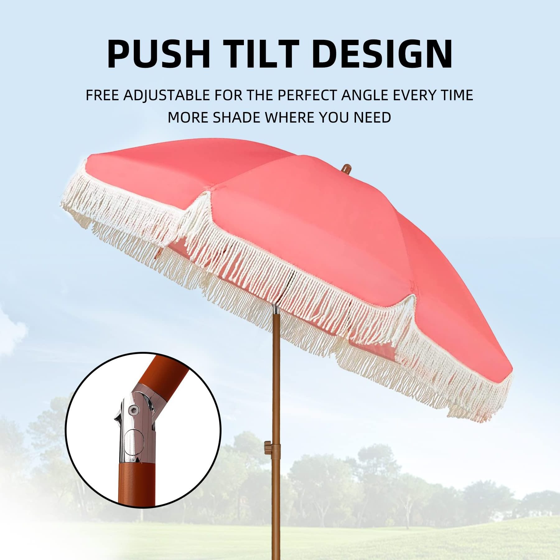 Hot Sale Customized Logo Vintage Luxury Boho Parasol Heavy Duty Outdoor Bali Tassel Beach Umbrella