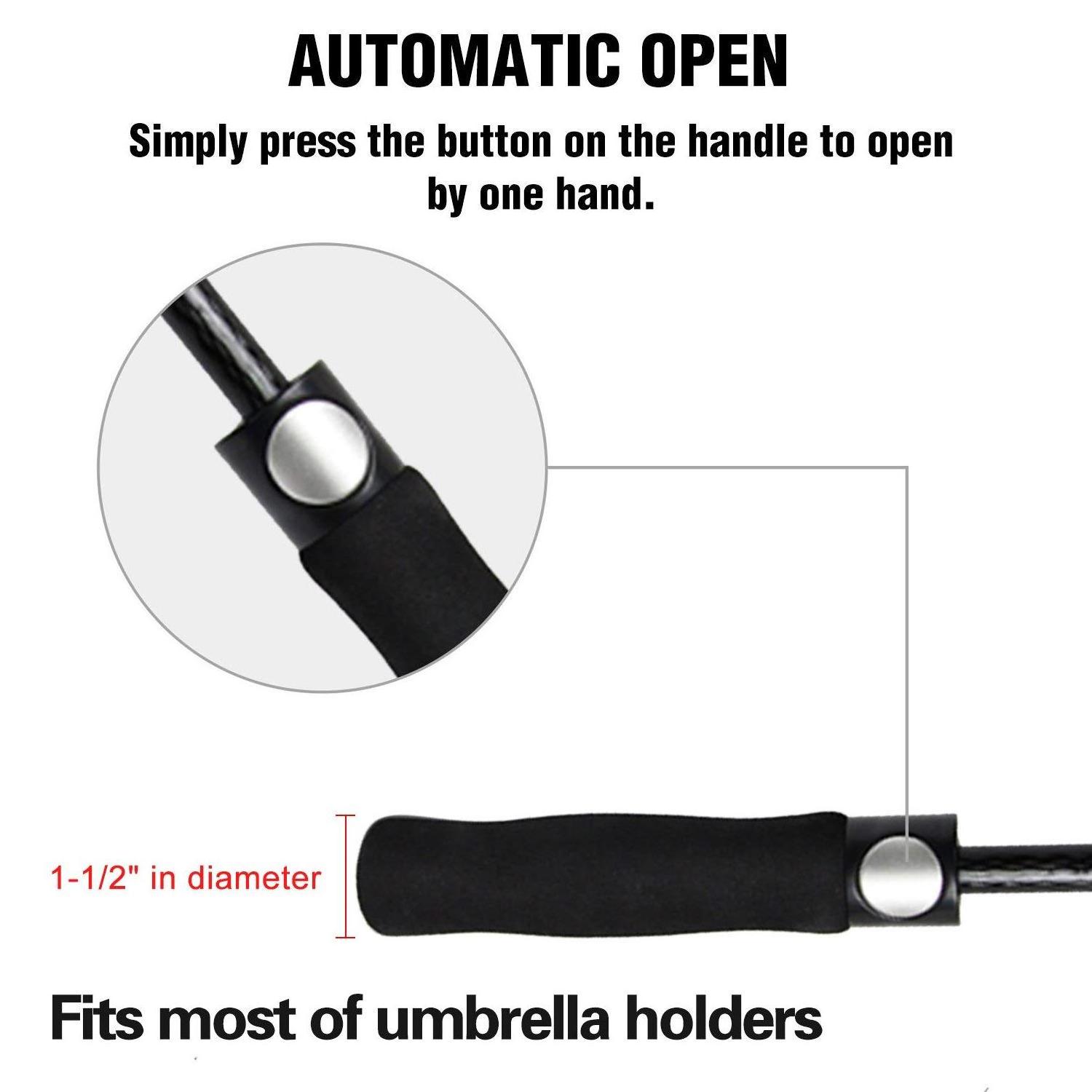 Custom Logo Automatic Double Canopy Vented Large 62 Inch Golf Umbrellas For The Rain