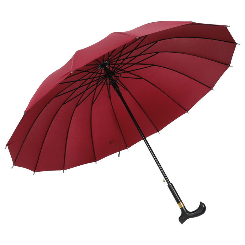 Factory Price Strong Windproof Cane Umbrella Walking Stick Rain Umbrella