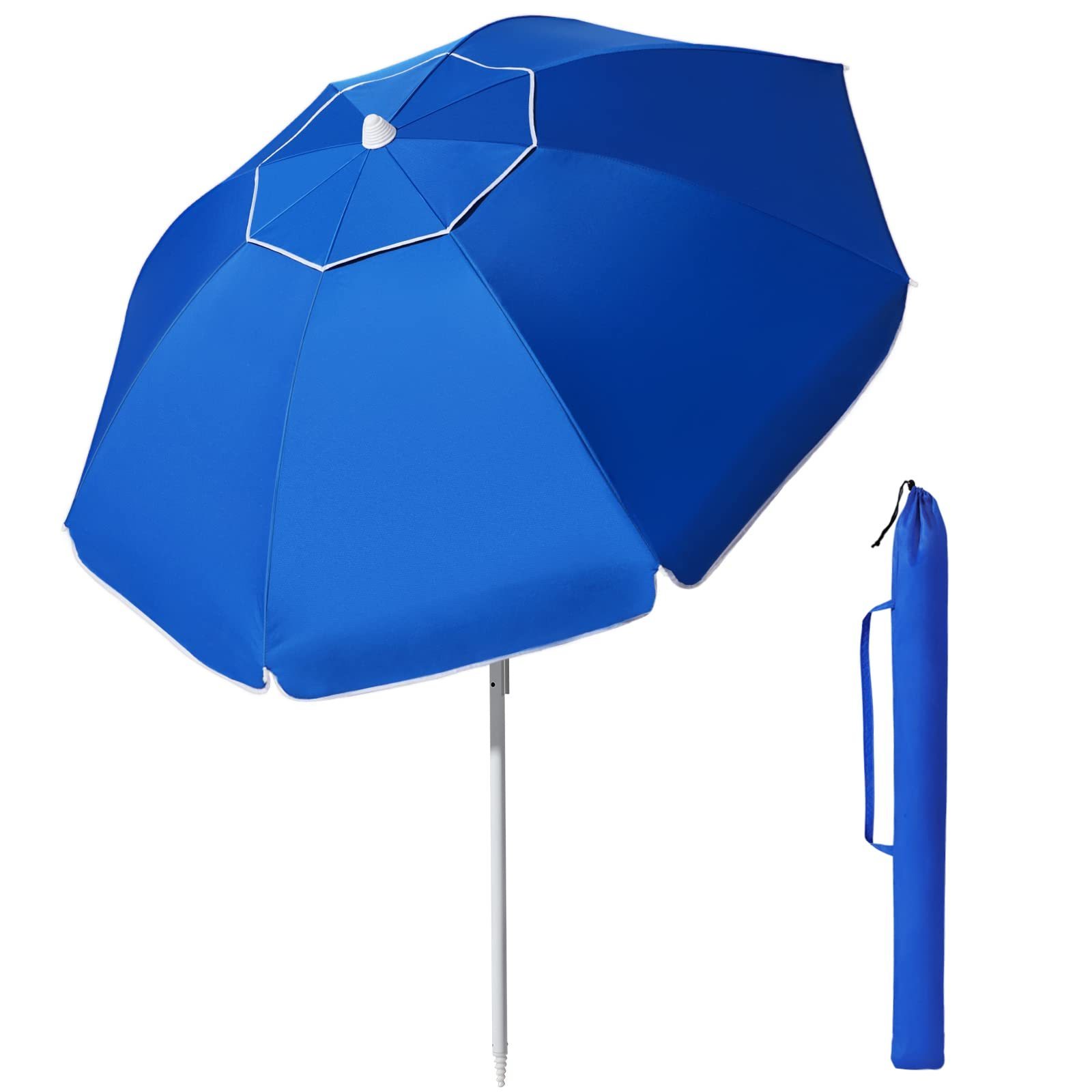 Cheap Wholesale Portable Outdoor Beach Parasol Polyester Beach Umbrellas With Uv Protection