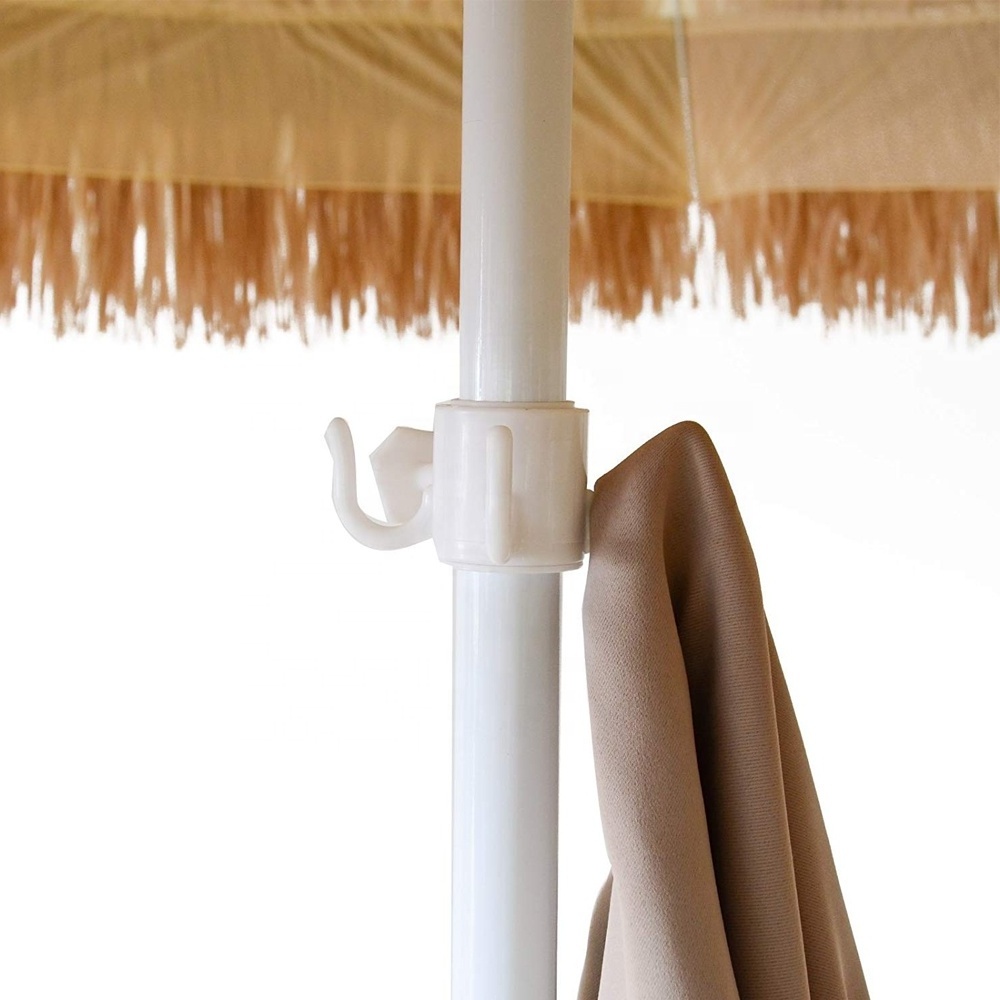 natural color outdoor palm beach  plastic hawaii white tiki hula pp grass thatch outdoor straw umbrella