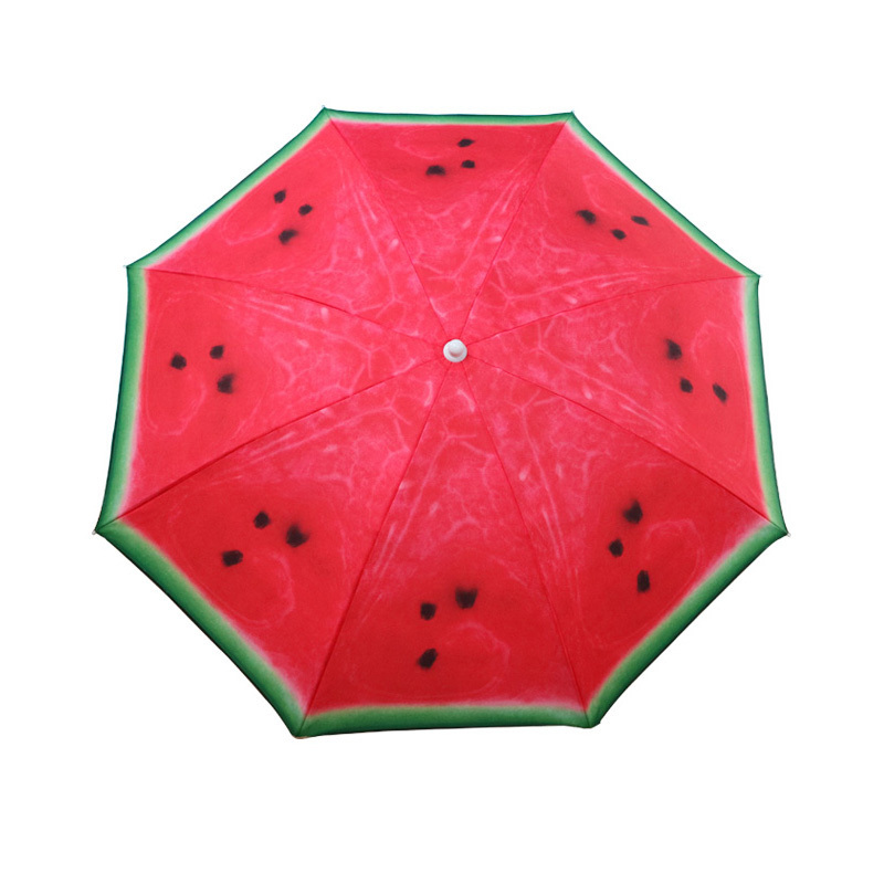 180cm uv 50 wholesale outdoor cheap OEM fruit design watermelon kiwi sunflower sun parasol beach umbrella