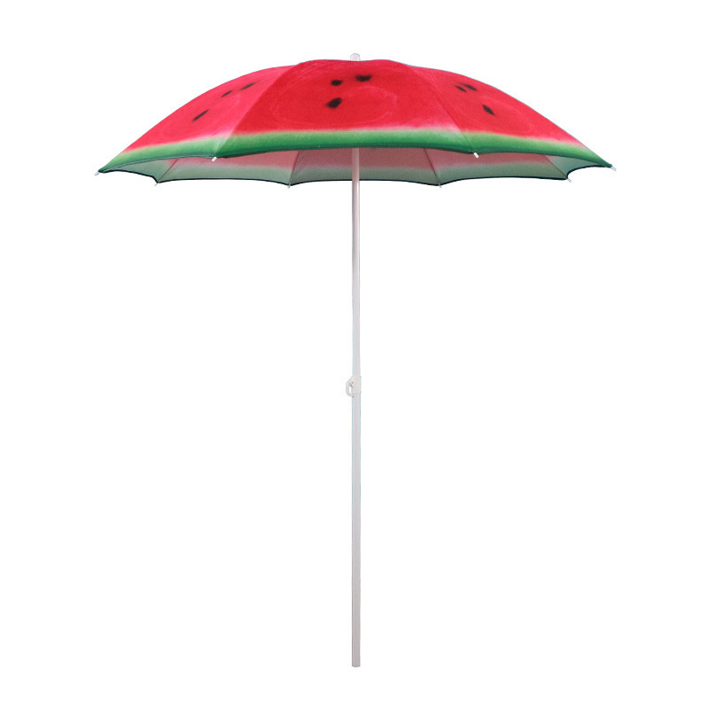 180cm uv 50 wholesale outdoor cheap OEM fruit design watermelon kiwi sunflower sun parasol beach umbrella