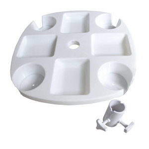 promotional plastic beach umbrella parts with 4 cup holders