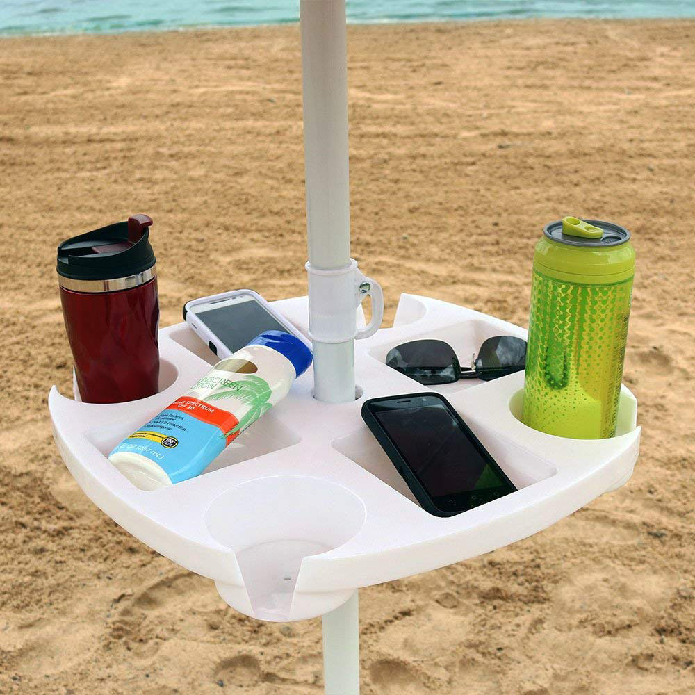 promotional plastic beach umbrella parts with 4 cup holders