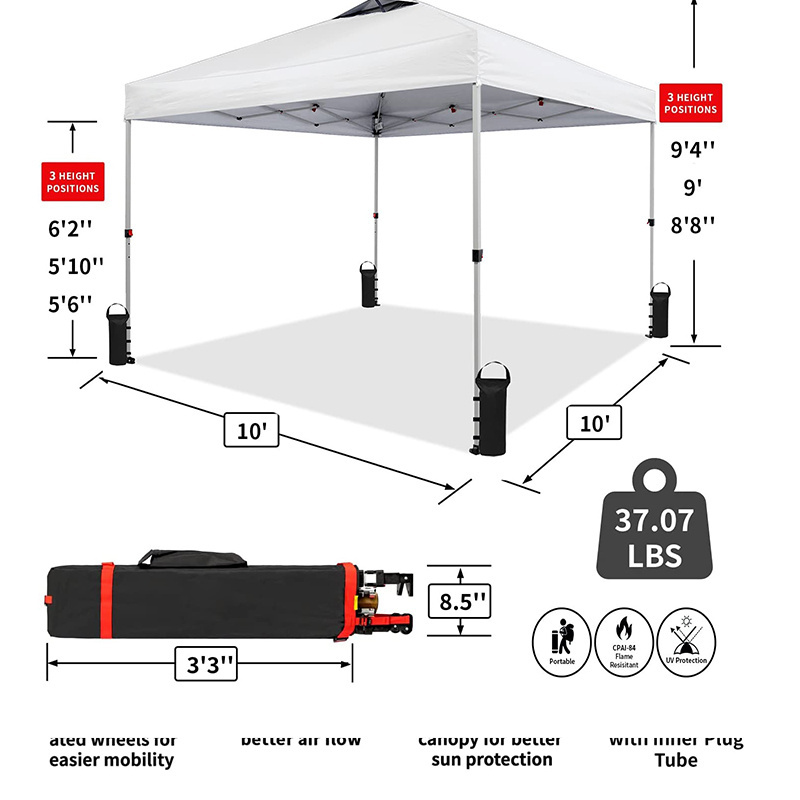 Waterproof Pop Up Gazebo Custom Printed Carpas Eventos Outdoor 10x10 Trade Show Event Canopy Tent