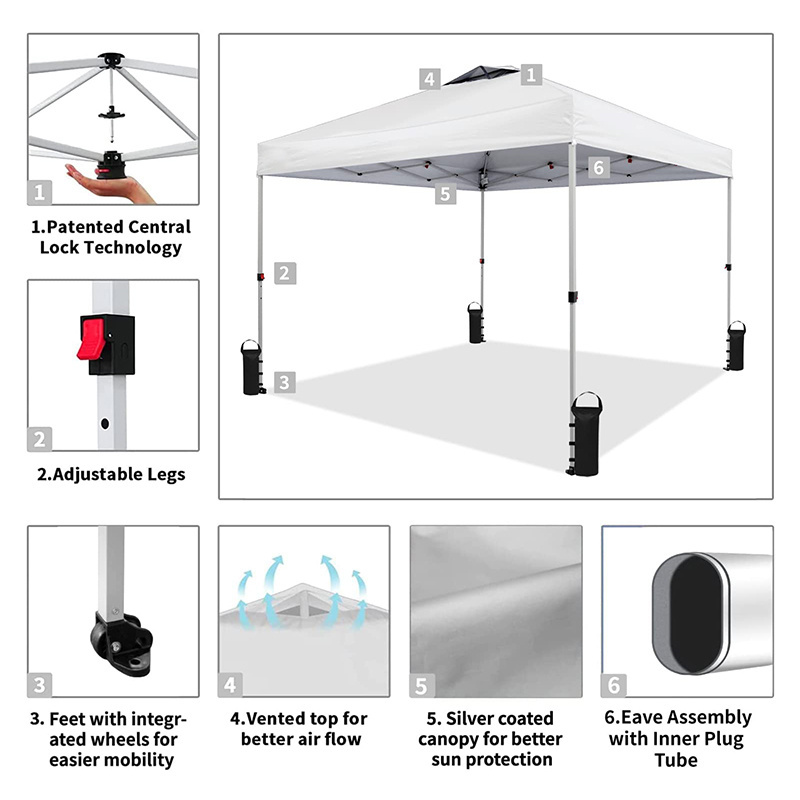 Waterproof Pop Up Gazebo Custom Printed Carpas Eventos Outdoor 10x10 Trade Show Event Canopy Tent