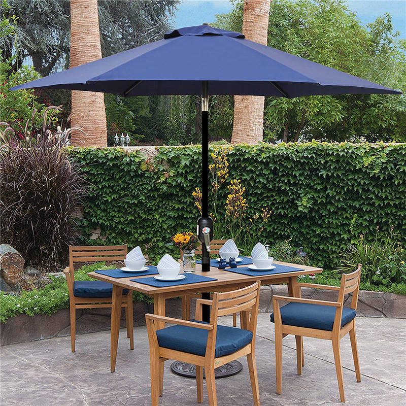 Heavy Duty Garden Parasol Umbrella Outdoor Patio Umbrellas With 8 Sturdy Ribs