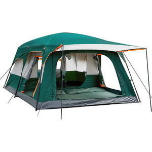 Heavy Duty luxury  8-12 Persons Two Bedroom One Living Room Double Layer Waterproof Family Camping Tents