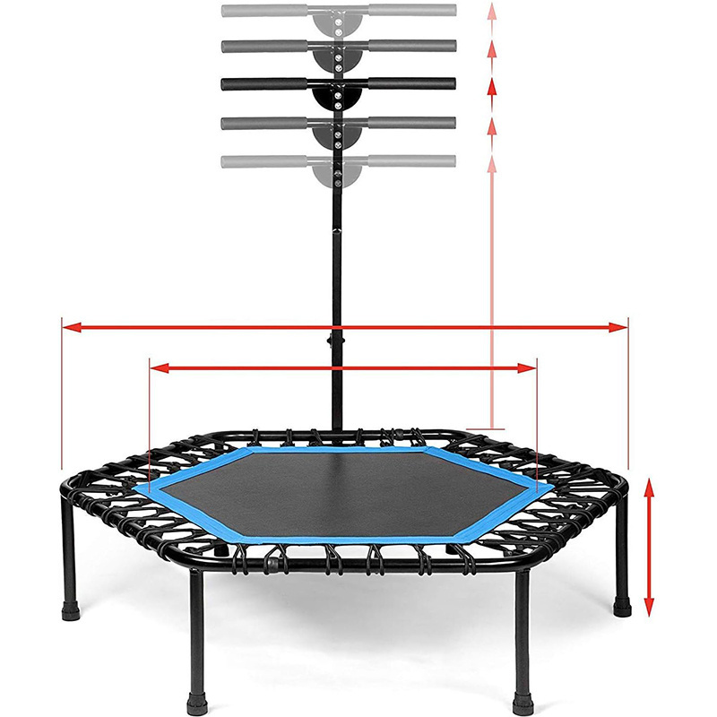 Wholesale High Quality Durable Black Mini Trampoline Fitness Cheap Jumping Springs Indoor Gymnastic Trampolines