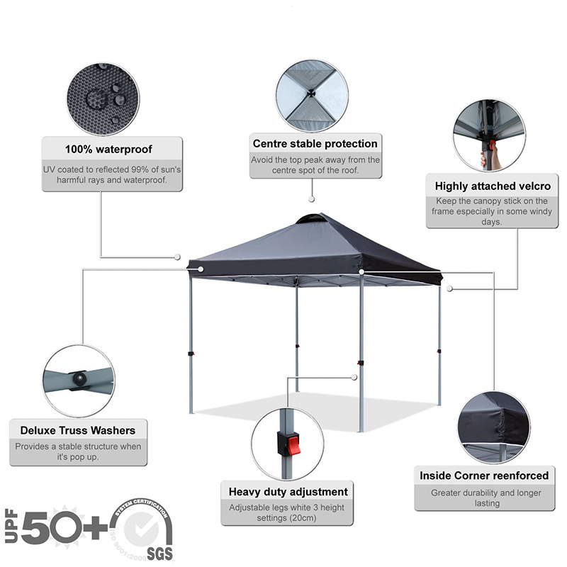 Custom Commercial Impermeable Toldo Outdoor Carpas Para Eventos 10x10 Pop Up Trade Show Canopy Tent