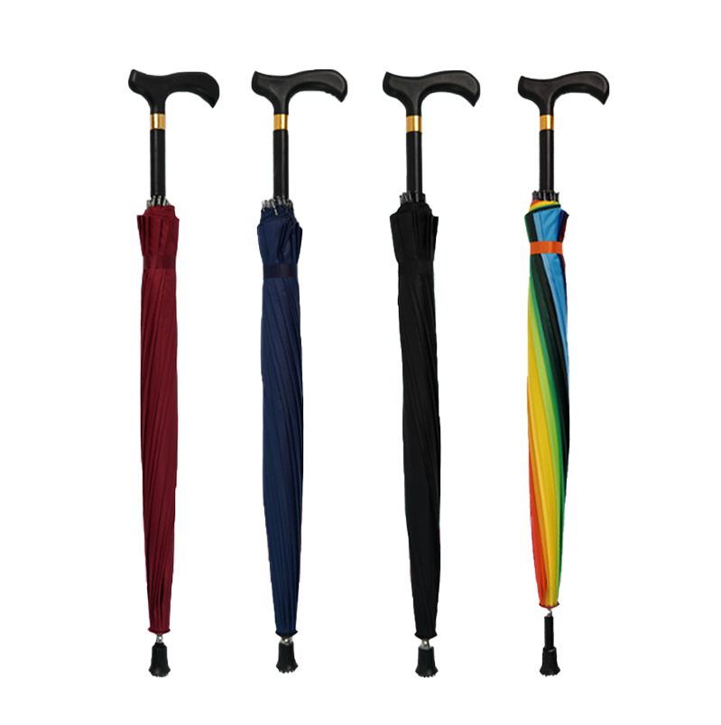 Factory Price Strong Windproof Cane Umbrella Walking Stick Rain Umbrella