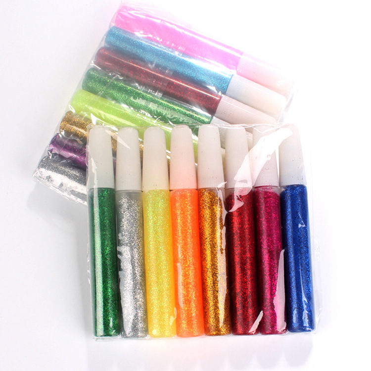 Liquid Glue School Kids Promotion Pack For Art Class Glitter Pens 6ml Craft Glitter Glue