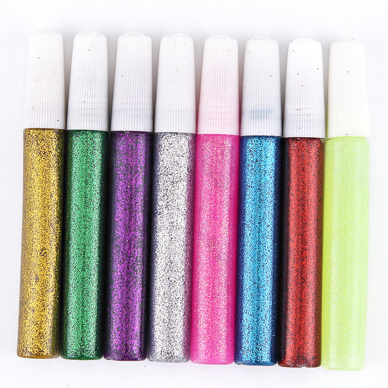 Liquid Glue School Kids Promotion Pack For Art Class Glitter Pens 6ml Craft Glitter Glue