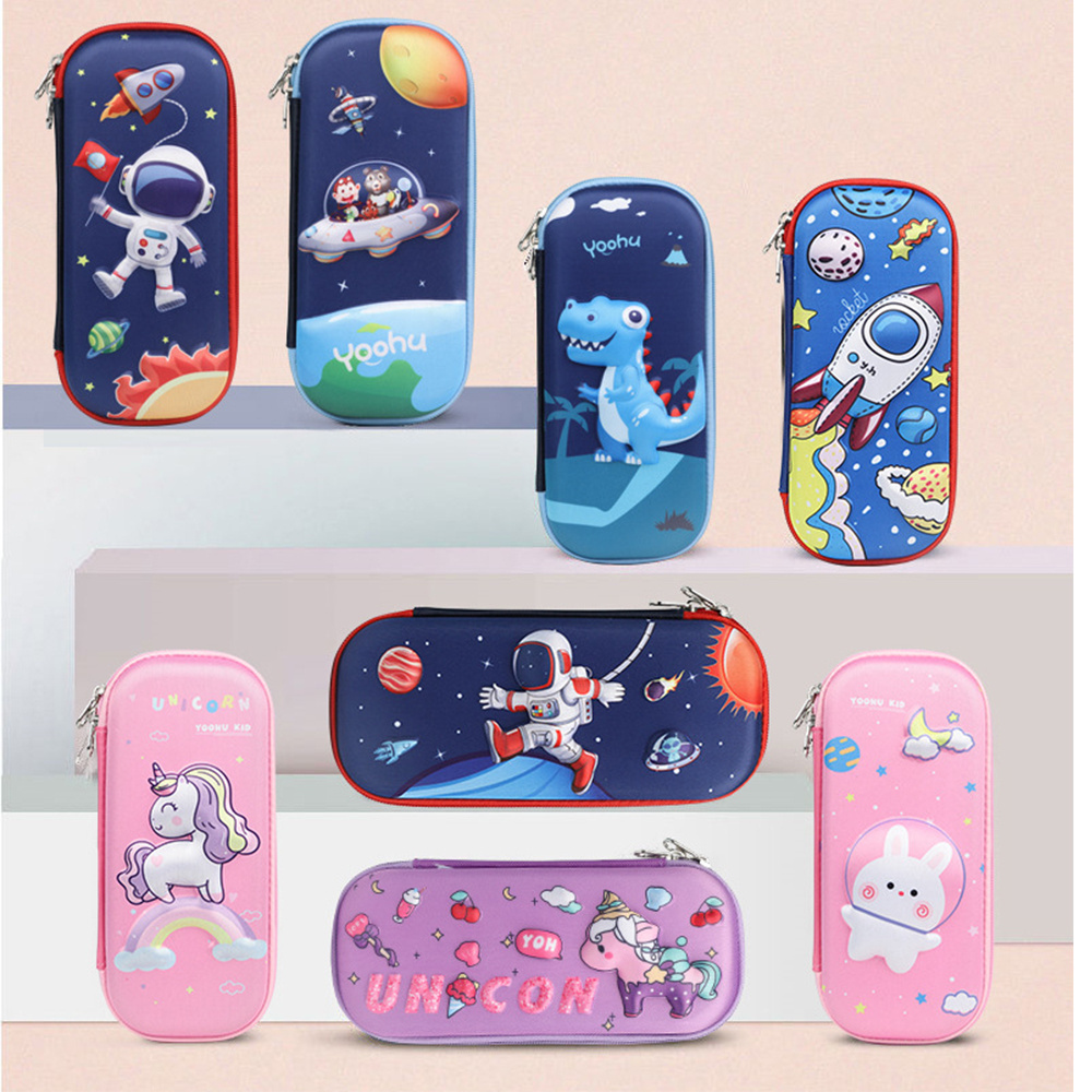 Pencil Case School Pencil Cases Stationery Estuche 3D Space Pen Case Unicorn School Supplies Pencil Box