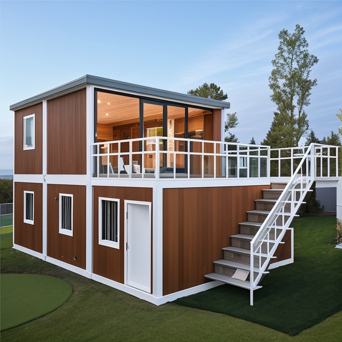 Modular Mobile Prefabricated Steel Frame 20Ft 40Ft Flat Pack House Prefabricated Homes