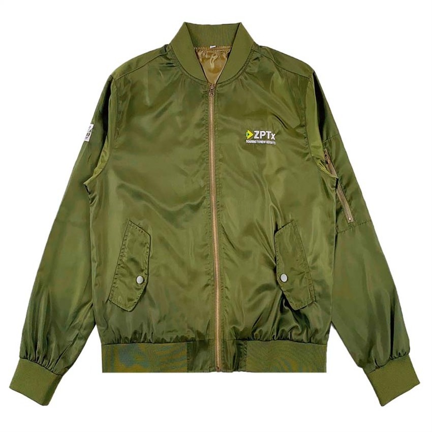 OEM Service Men's coats Custom Running Jacket Satin Embroidered Bomber Men Satin Bomber Jacket