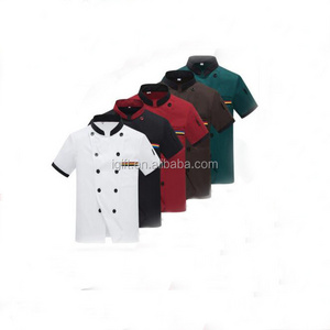 Low MOQ Custom Produce Western Chef Uniform Designs Waiter Jacket Coat Sexy Modern Restaurant Uniforms