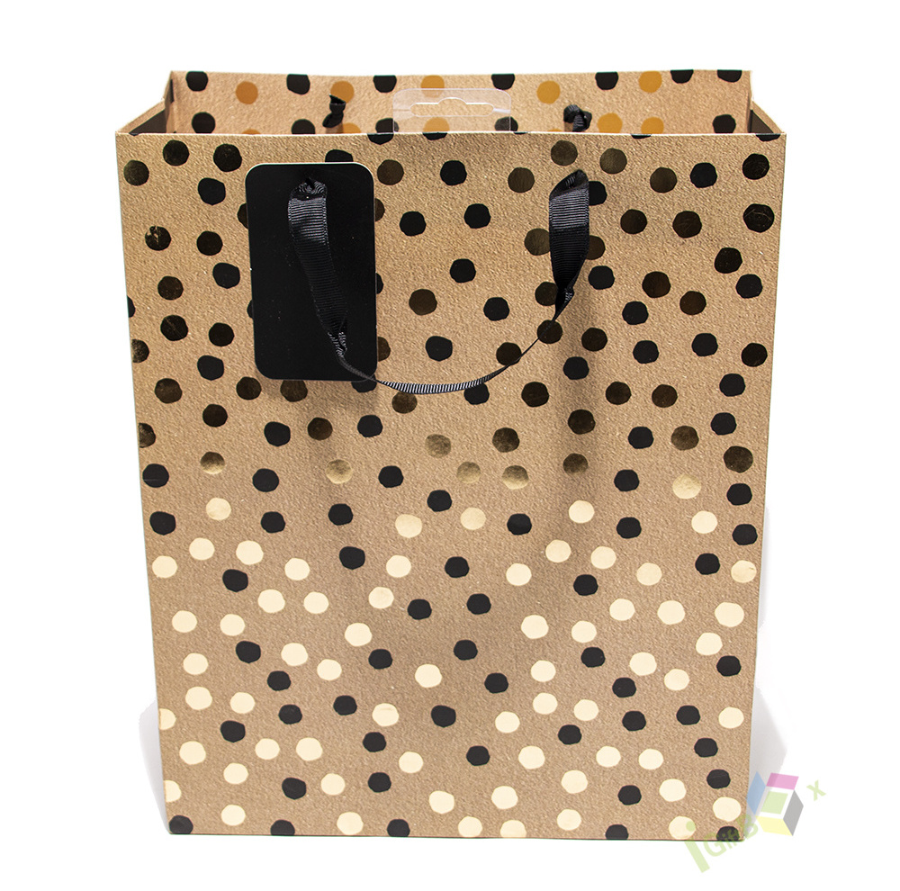 Customized Luxury Shopping Bags With Logos Reusable Printing Gift Paper Bag Polka Dot Cosmetic Bag