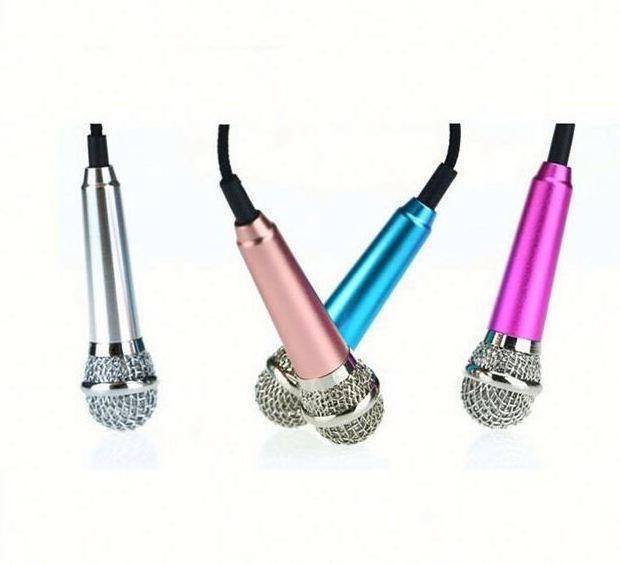 3.5mm Universal Wire Connect Karaoke Mini Microphone for Cell Phone PC