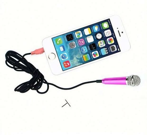 3.5mm Universal Wire Connect Karaoke Mini Microphone for Cell Phone PC