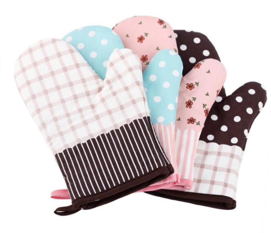 Thick cotton Heat Resistant Pot Holder Microwave Mitts Kitchen Cooking Bbq Baking Oven Gloves