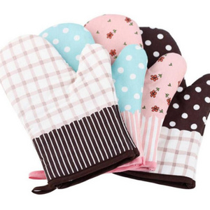 Thick cotton Heat Resistant Pot Holder Microwave Mitts Kitchen Cooking Bbq Baking Oven Gloves