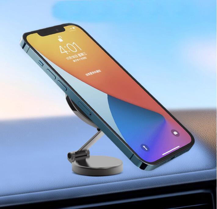 360 Rotatable Car Mount Charger,Magnetic Wireless Fast Charger Phone Holder for Car