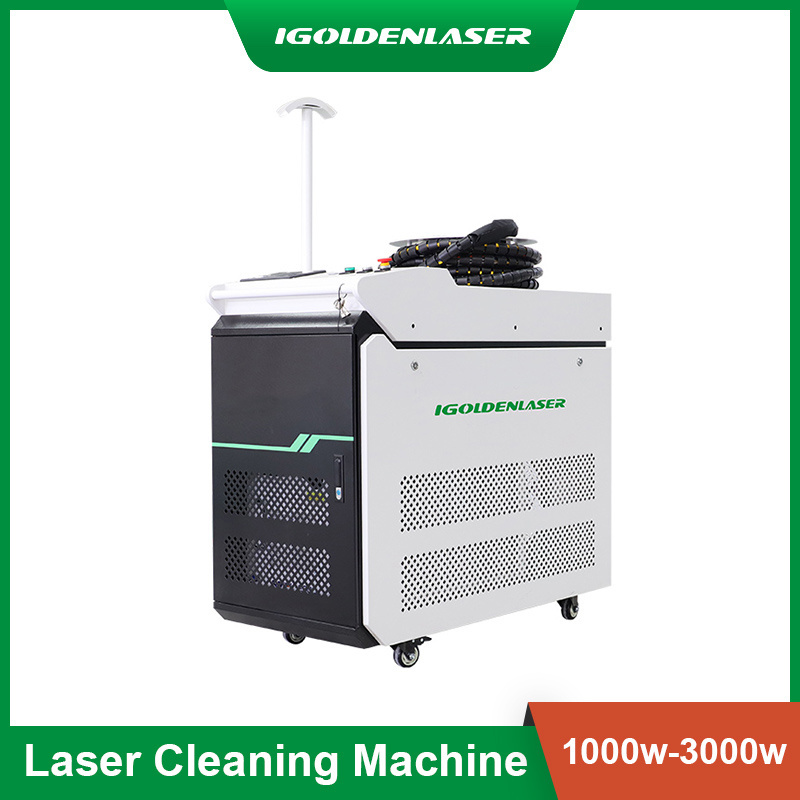 Powerful 3000w oil paint rust removal metal cleaner fiber laser cleaning machine