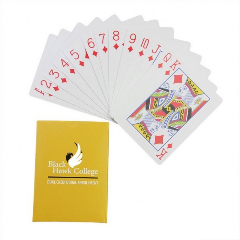 Customized Printed Hot Sale Size 280g-320g Paper Materials China Gold Poker Cards Paper Playing Card die cut