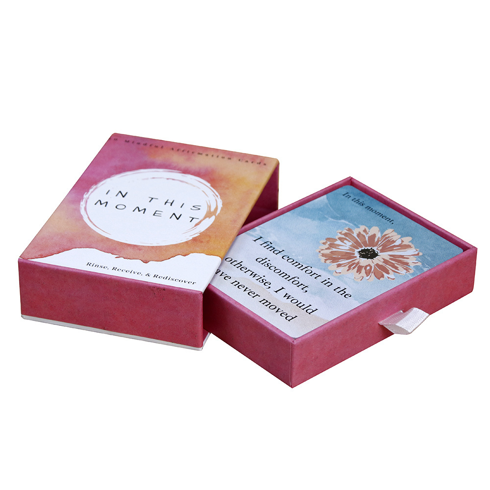 Factory Direct Wholesale Motivational Quote Cards And Questions Paper Oracle Card Custom Affirmation Cards