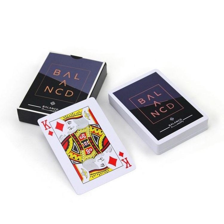 Custom Waterproof Print Plastic Card Game Black Family Table Poker Playing Cards Wholesale For Adult