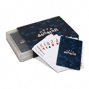 New Design Print Novelty Custom Plastic Coated Double Deck Game Cards Cheap Wholesale Adult Baloot Poker Playing Cards