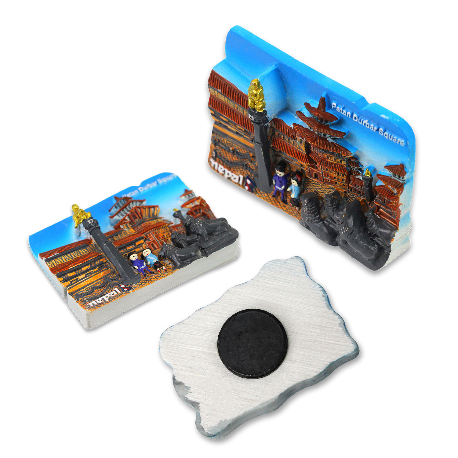 Wholesale Custom Logo Puerto Rico 3D Tourist Souvenirs Hand Painted Poly Resin Fridge Magnets