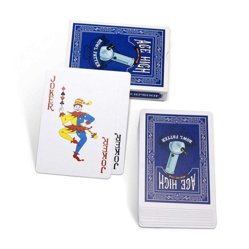 New Design Print Novelty Custom Plastic Coated Double Deck Game Cards Cheap Wholesale Adult Baloot Poker Playing Cards