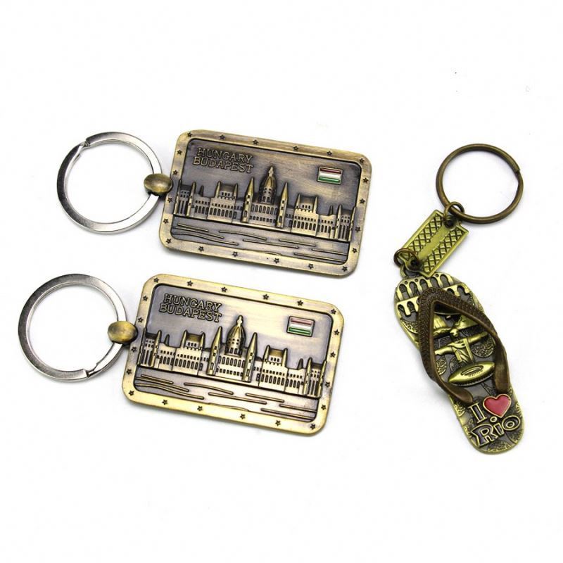 Sublimation Metal Keychains Letter Gold Nickel Plated Keychain