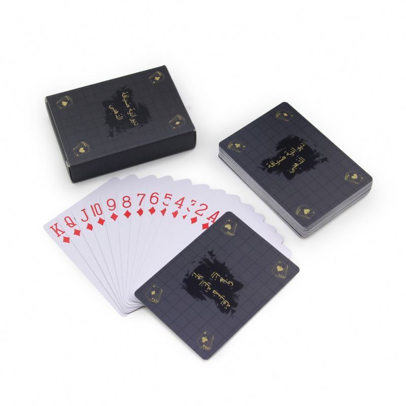 Entertainment poker cards plastic jumbo custom logo playing poker cards waterproof 100% plastic pvc card for poker