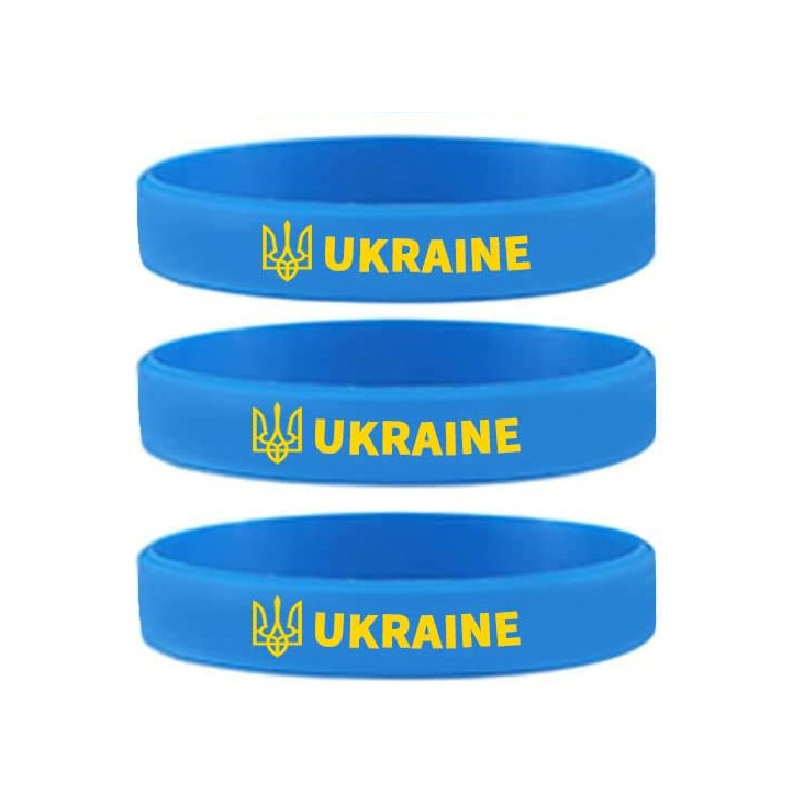 Supplier Wholesale Engraved Logo 2022 Qatar Rubber Wristband In Ghana Slava Silicon Flag Bracelet