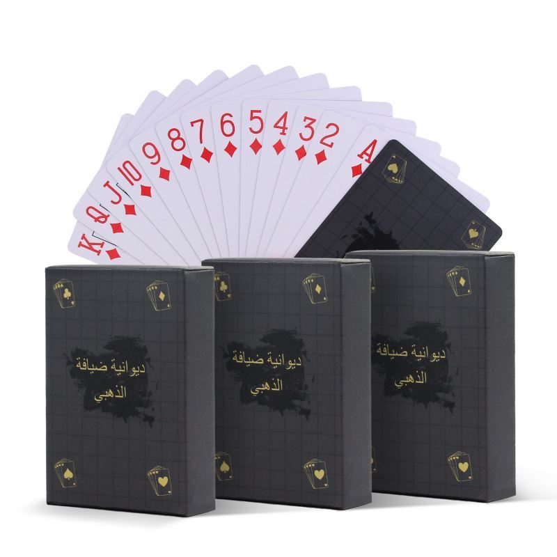 Entertainment poker cards plastic jumbo custom logo playing poker cards waterproof 100% plastic pvc card for poker