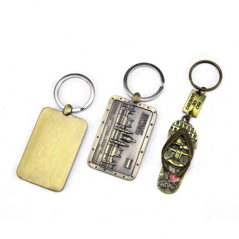 Sublimation Metal Keychains Letter Gold Nickel Plated Keychain