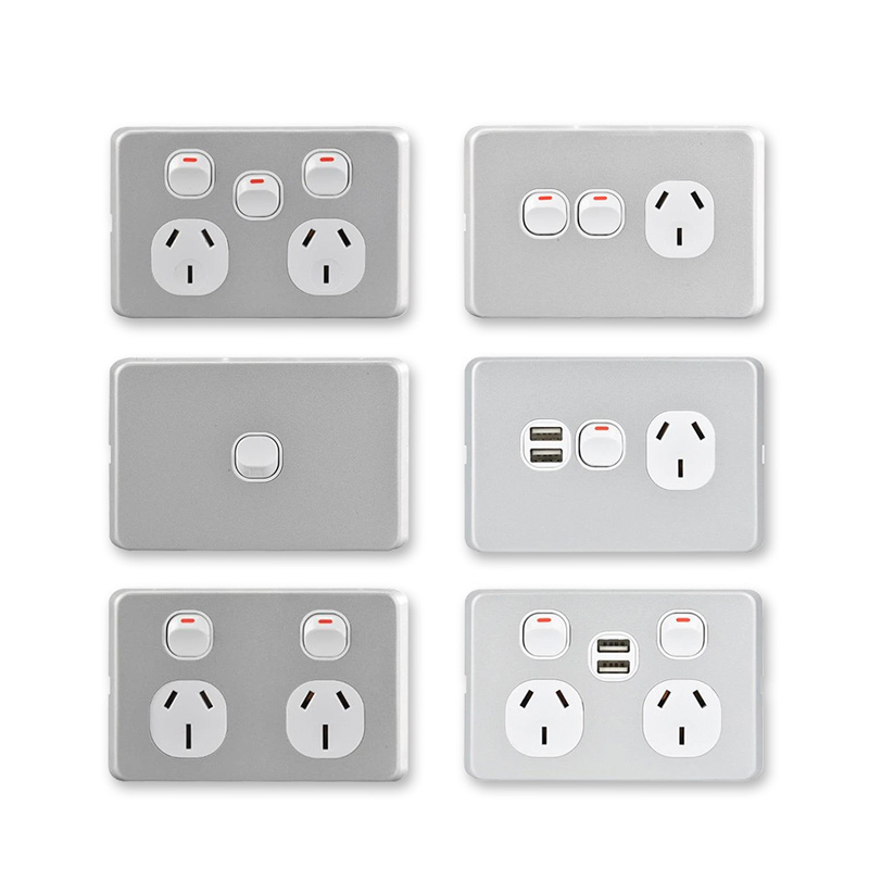 Popular Wall Switch Socket Manufacturer, SAA Approval Australian Standard GPO Double Power Point 10A  Wall Switches