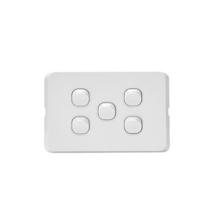 OEM supplier Australian New Zealand  SAA clipsal iconic wall light switch 5 gang electrical  double pole for caravan