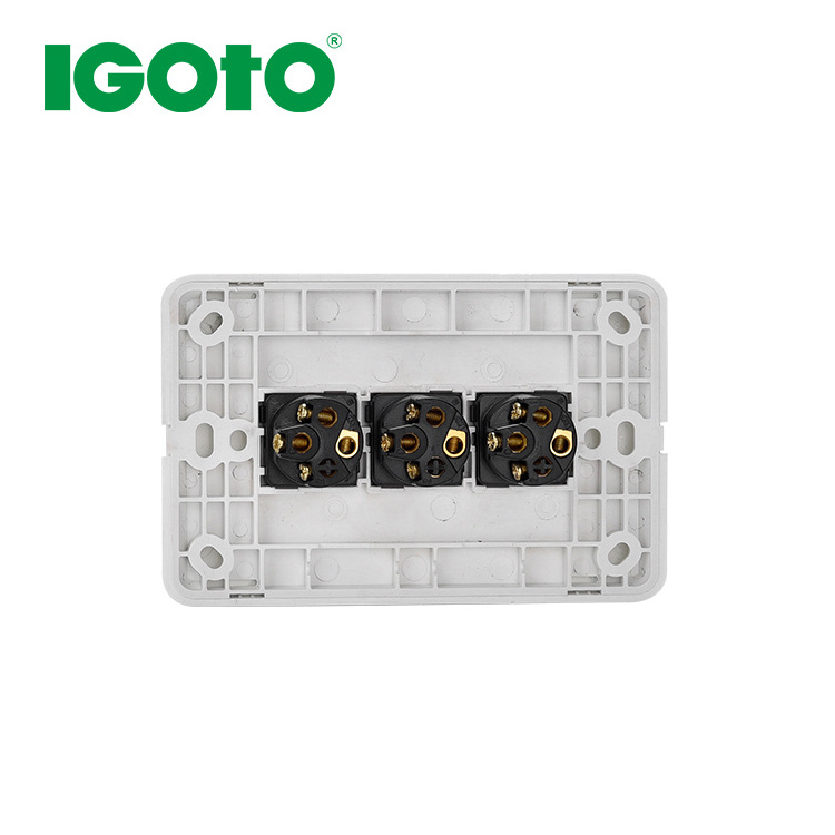 IGOTO BRAND RS306 Australian Standards 3 gang 2 way Smart Home Light Wall Touch Switch