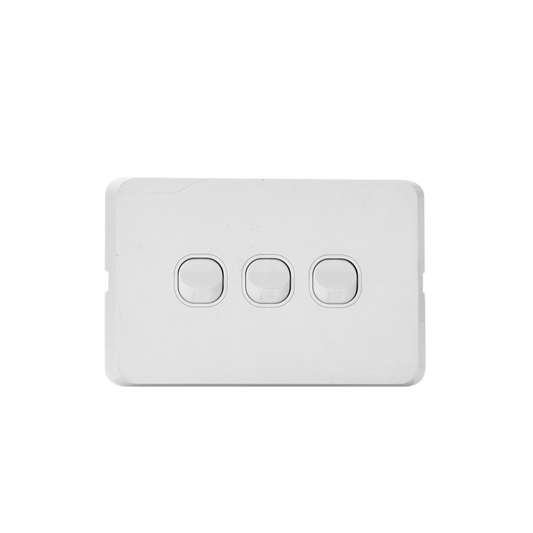 IGOTO BRAND RS306 Australian Standards 3 gang 2 way Smart Home Light Wall Touch Switch