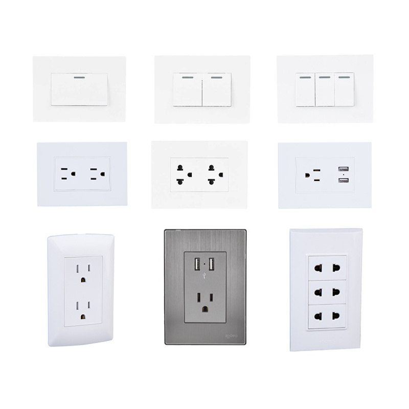 US standard 110v 220v 250v hotel electric light switch wall outlet switch electric tomacorrientes wall switch socket